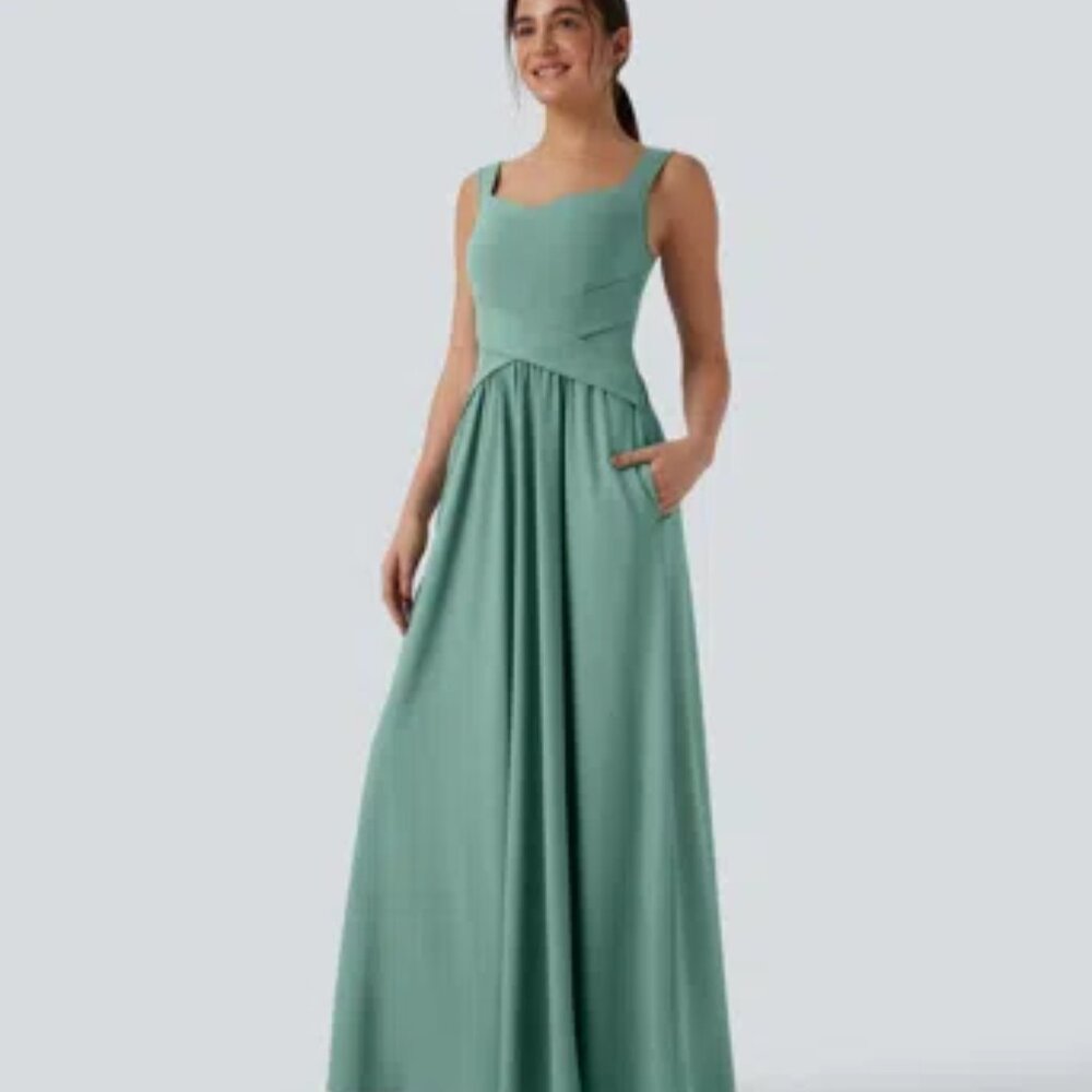 HALARA Sage Green Maxi Dress - Picture 2 of 5